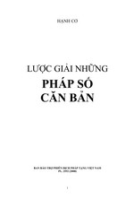 LƯỢC GIẢI NHỮNG PHÁP SỐ CĂN BẢN