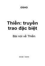 Thiền- Truyền trao đặc biệt