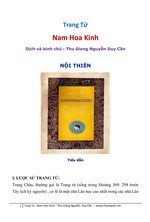 Nam hoa kinh - Trang Tu