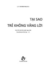 Tại Sao Trẻ Không Vâng Lời